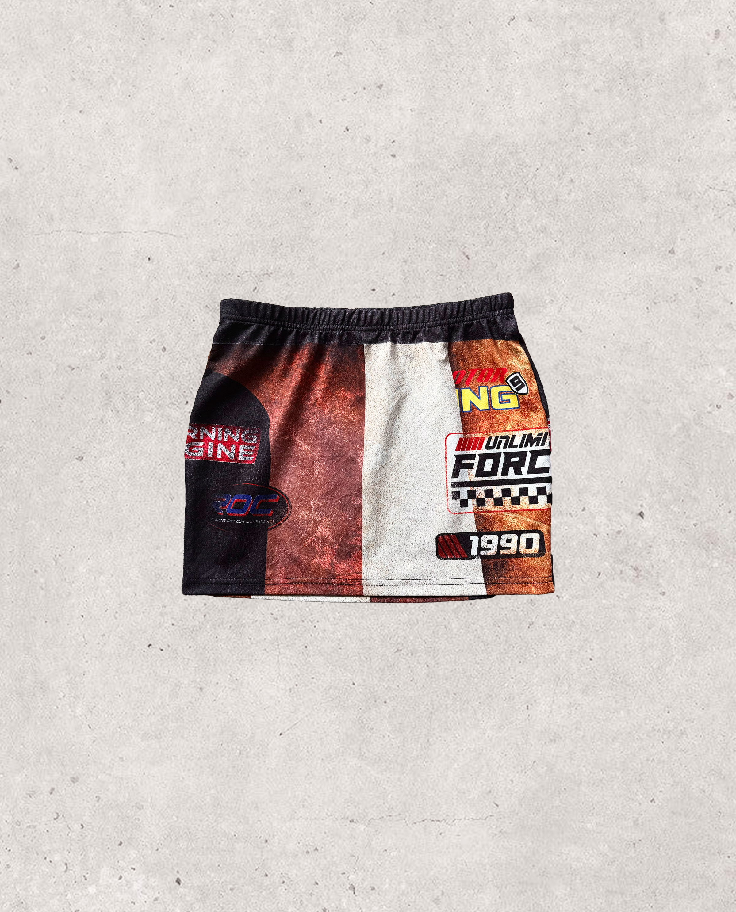 Print 1990 mini skirt