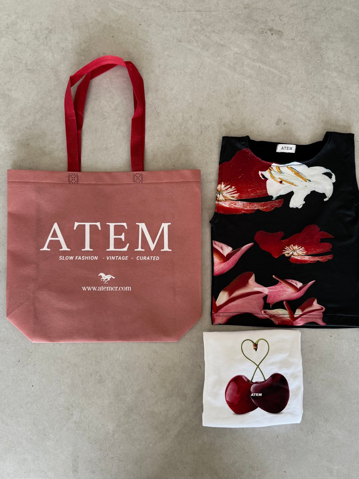 Pink BAG (orchid top +cherry tee)
