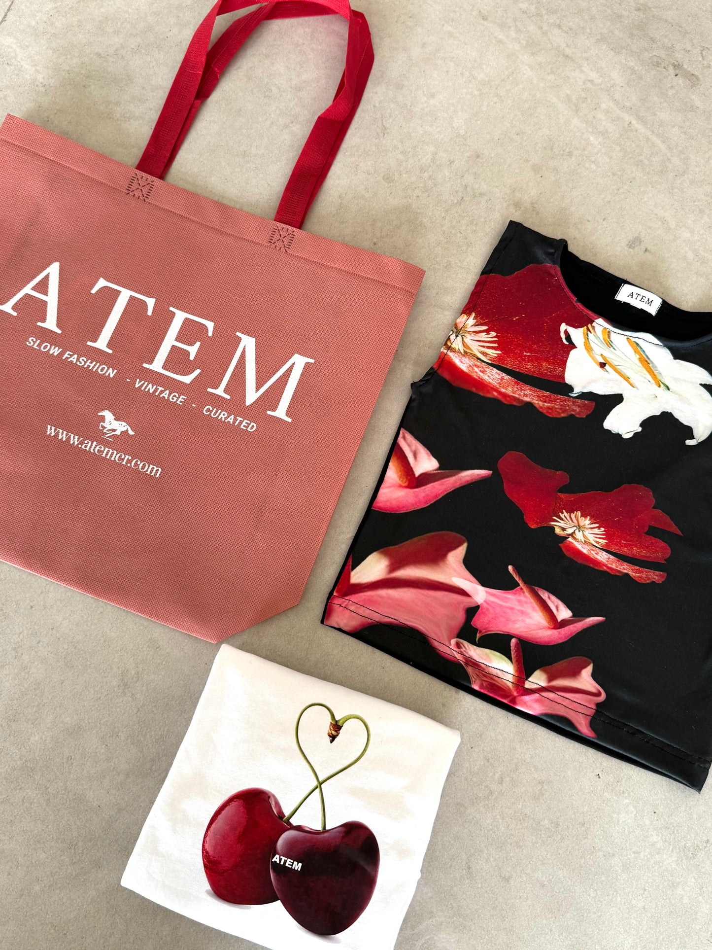Pink BAG (orchid top +cherry tee)