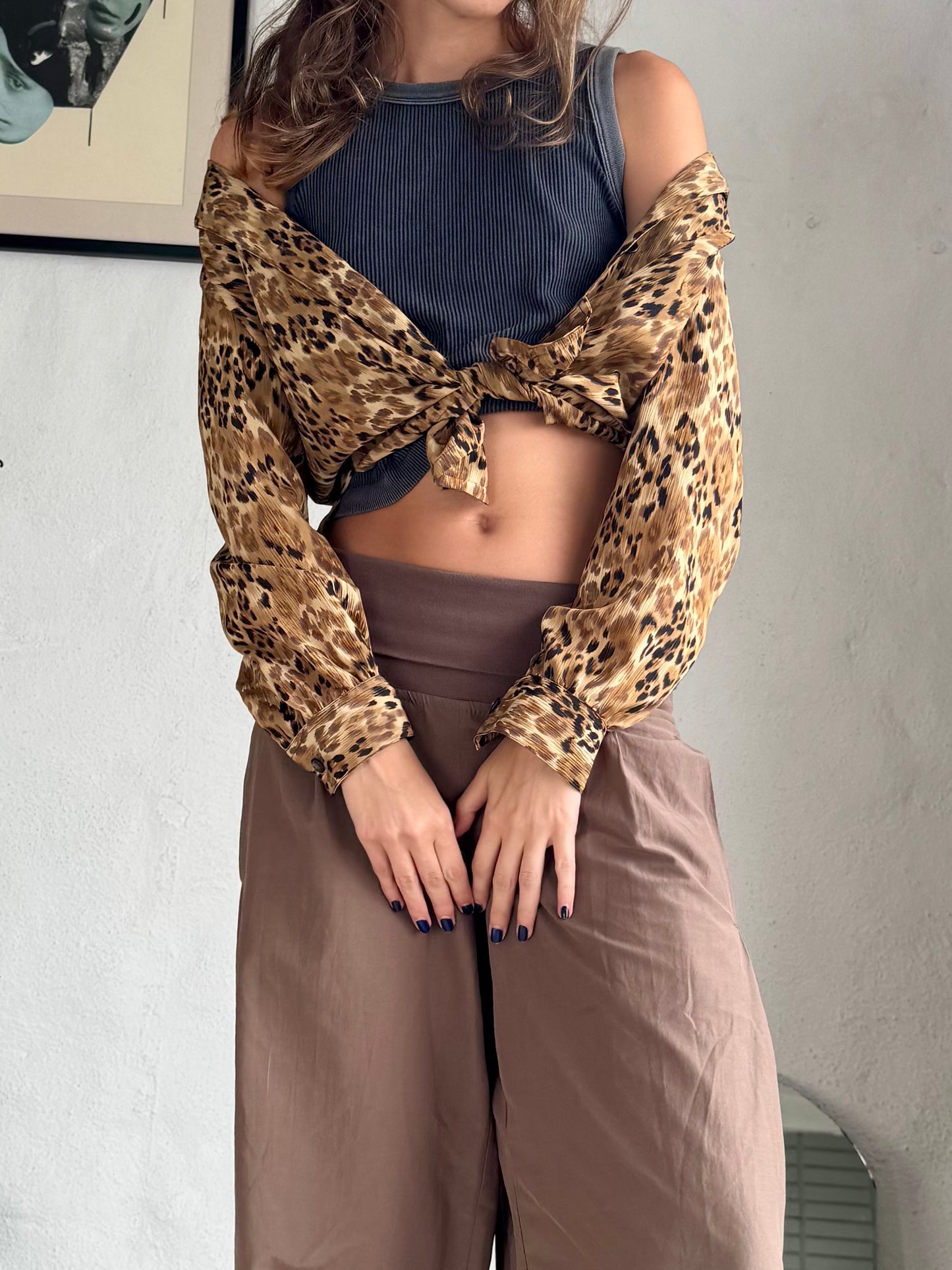 Animal print blusa