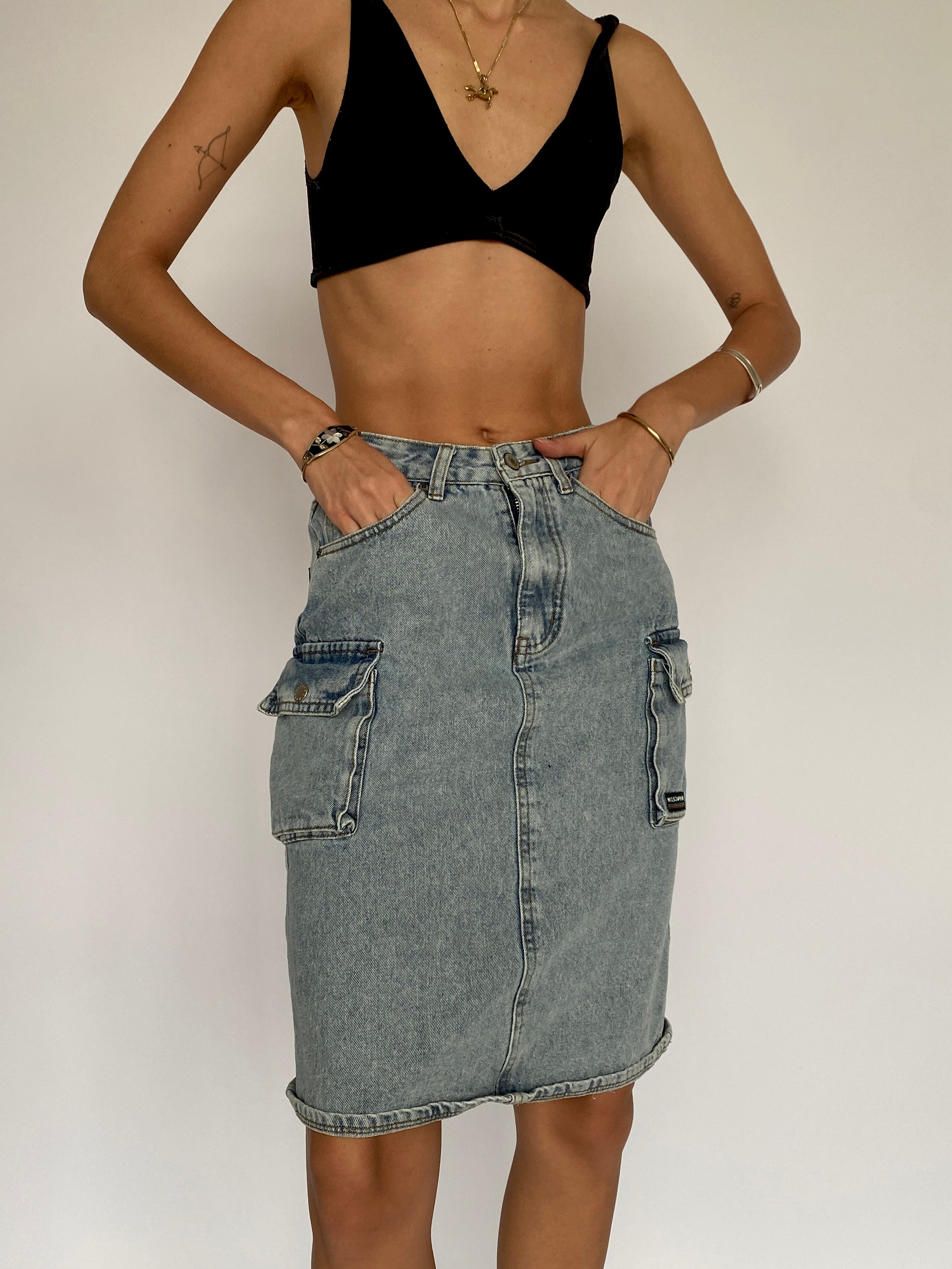 Vintage denim skirt