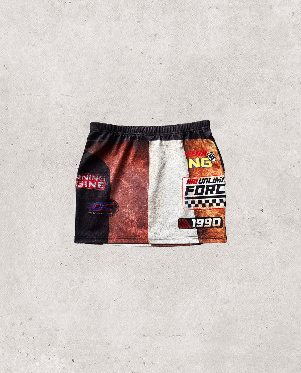Print 1990 mini skirt
