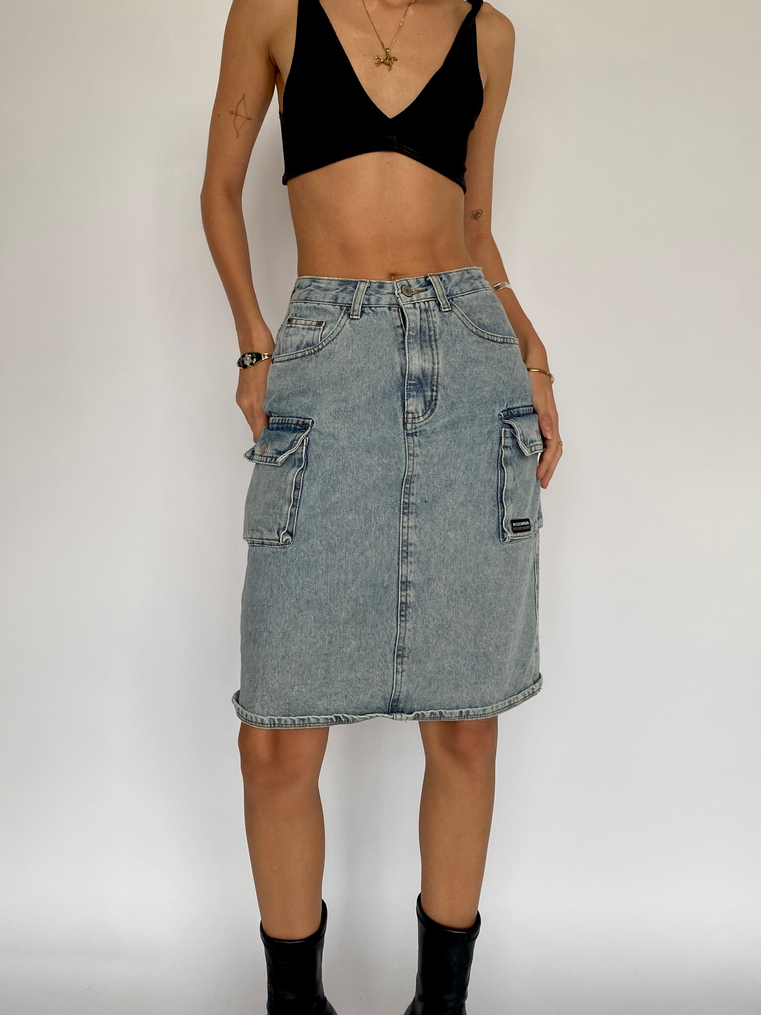 Vintage denim skirt