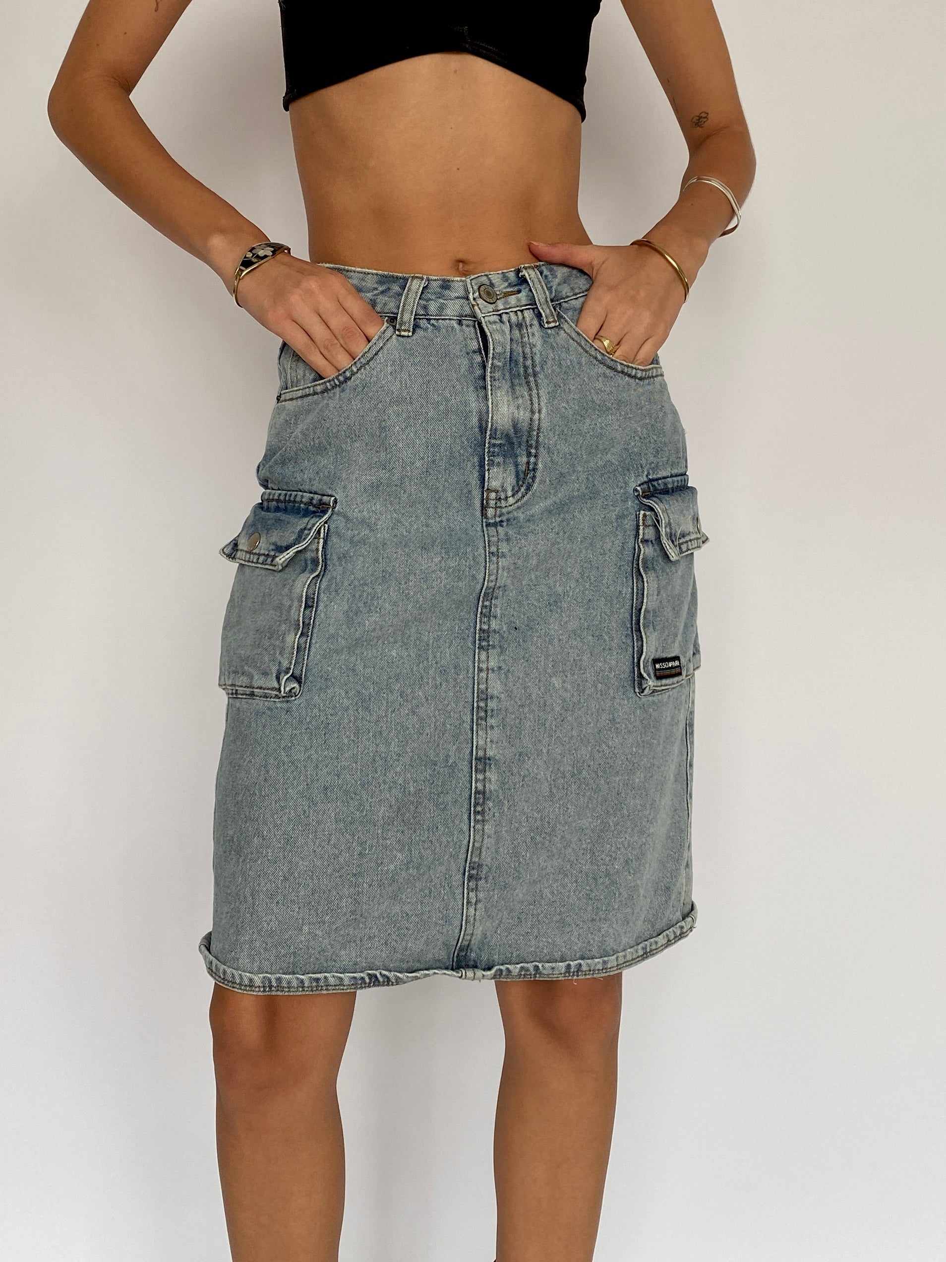 Vintage denim skirt