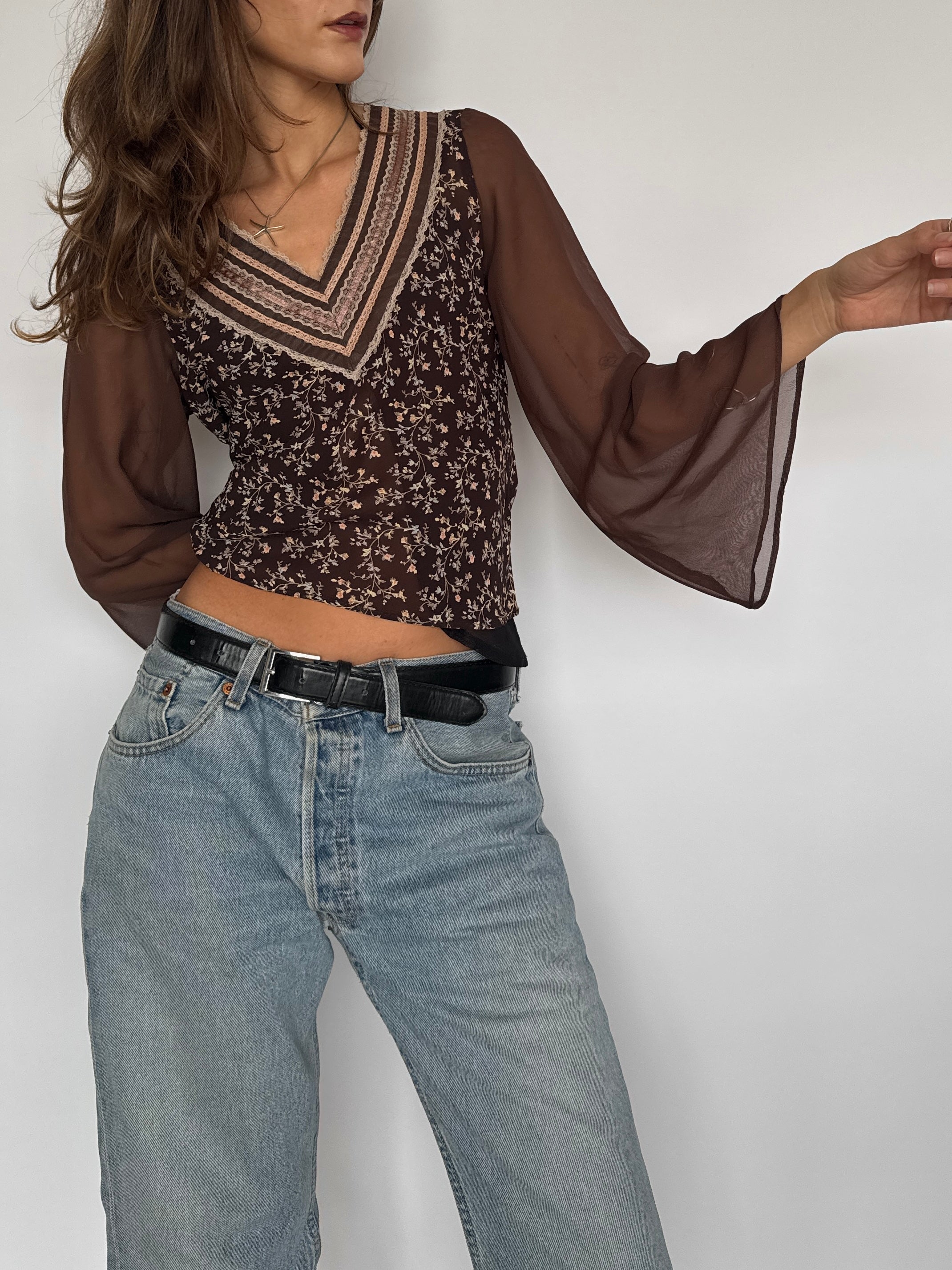 Brown Vintage Top