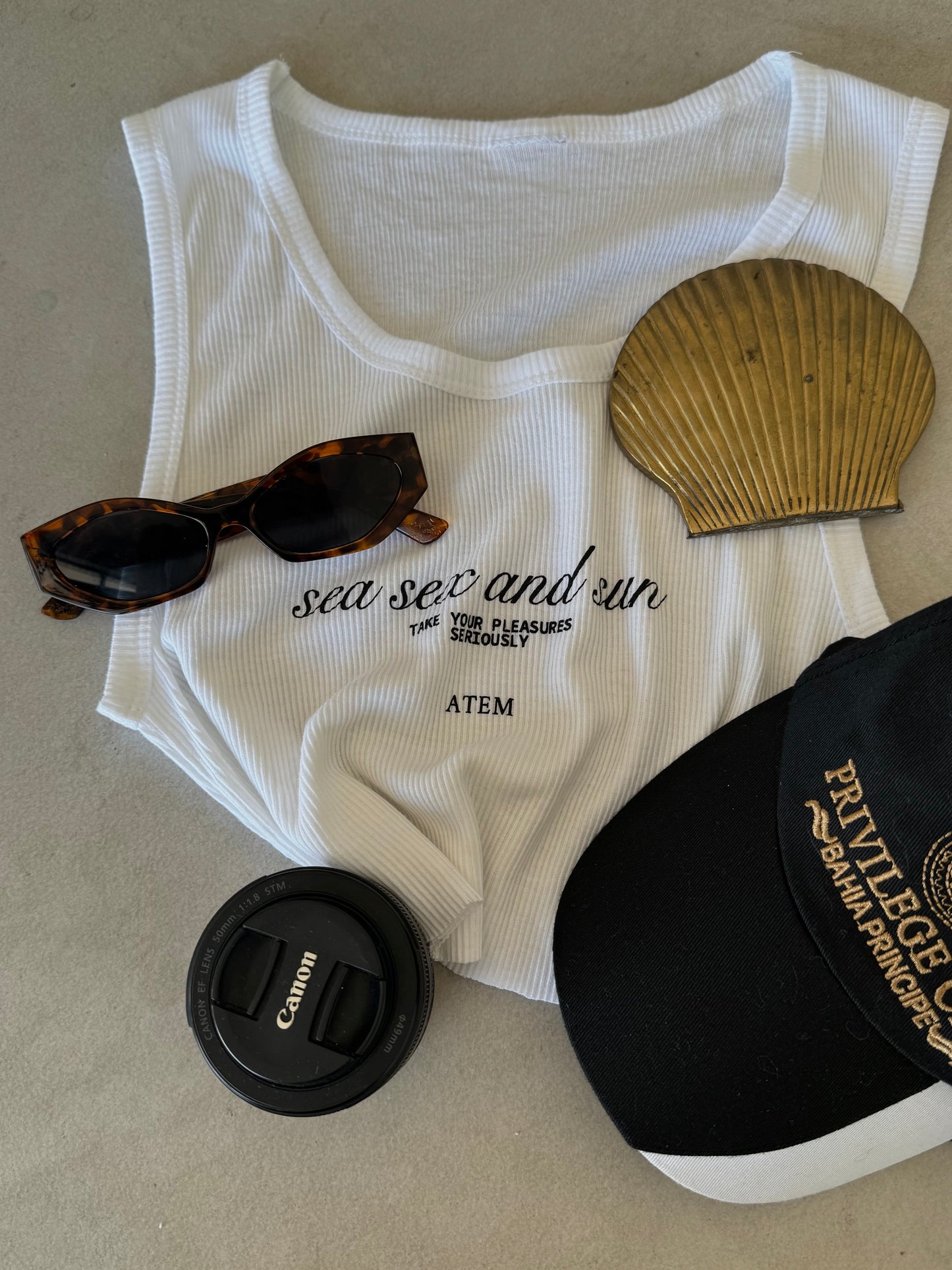 Sea sex & sun tank top