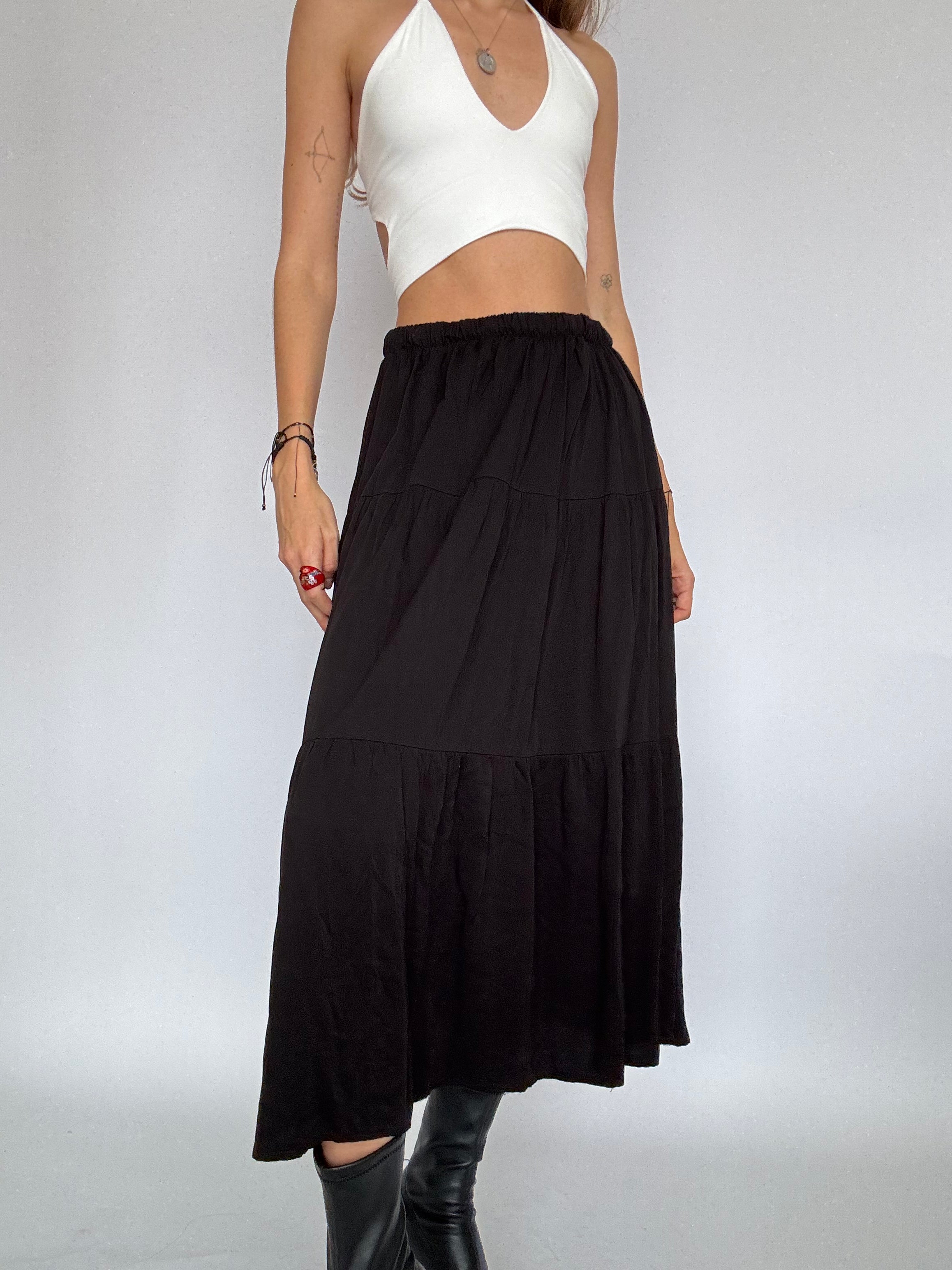 Black maxi skirt