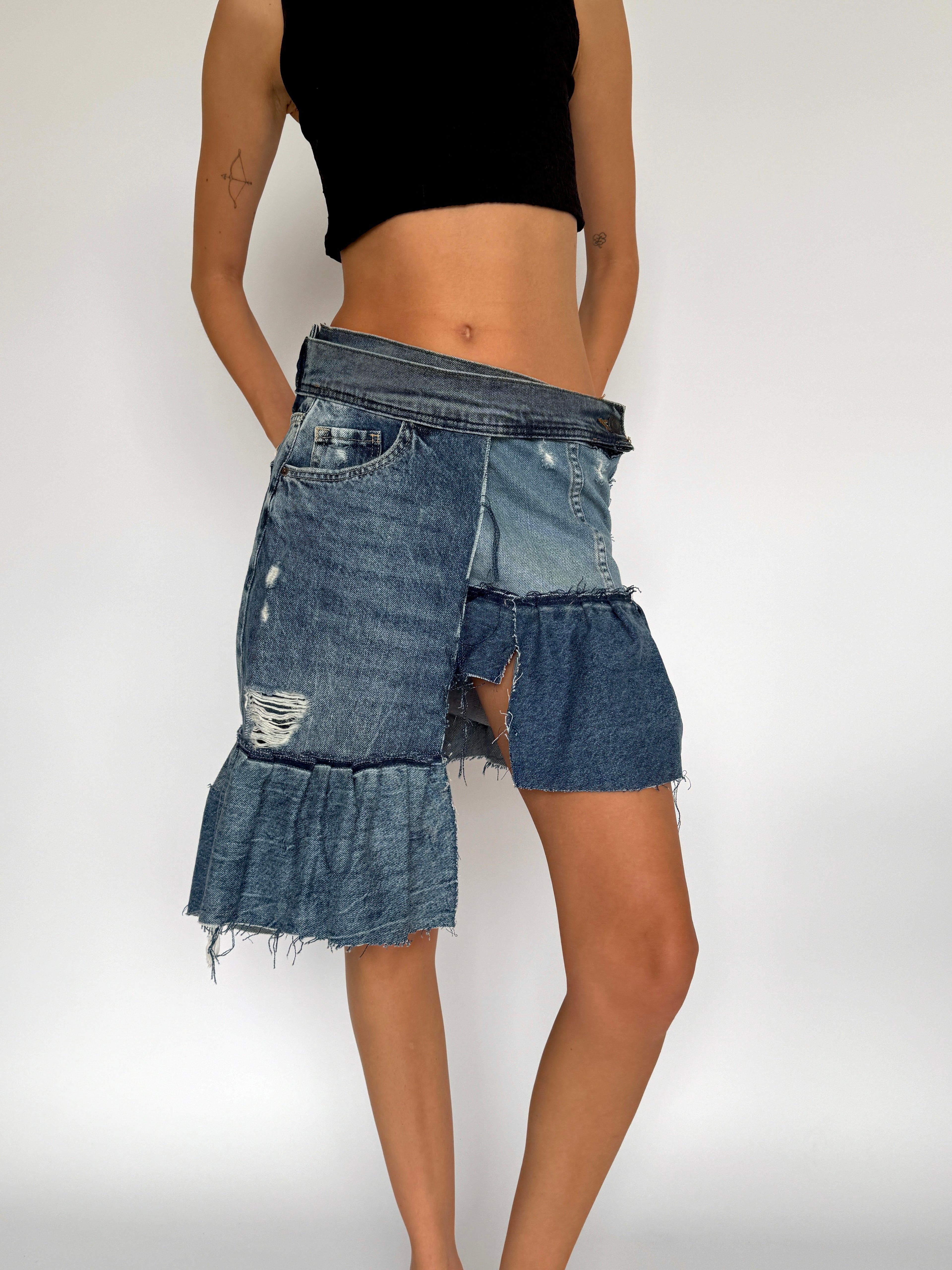 Upcycled mini Skirt