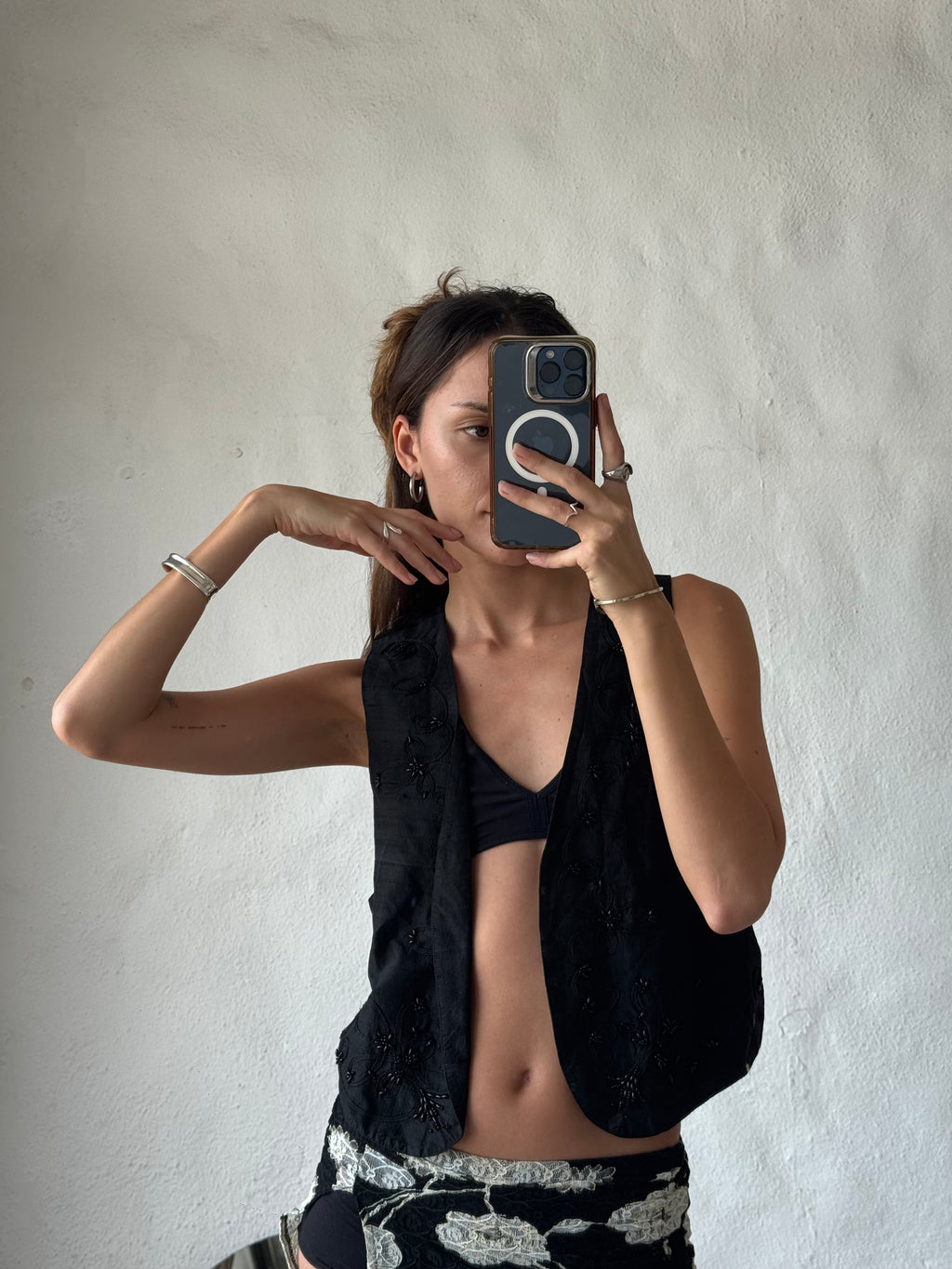 Black vintage Vest
