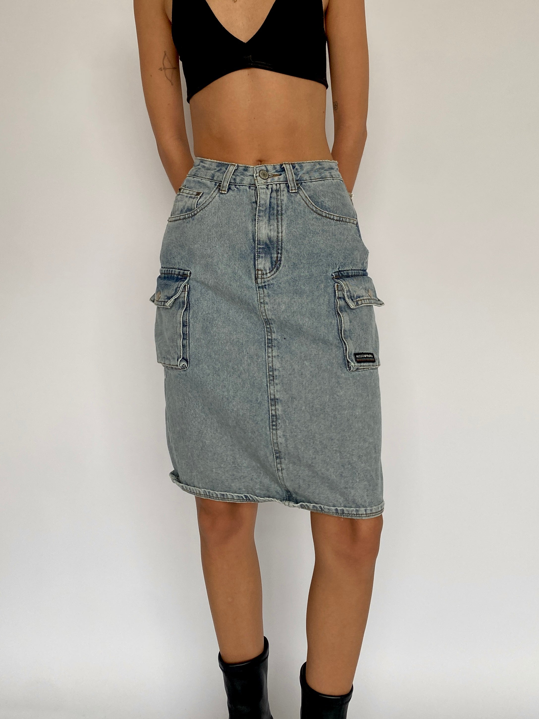 Vintage denim skirt