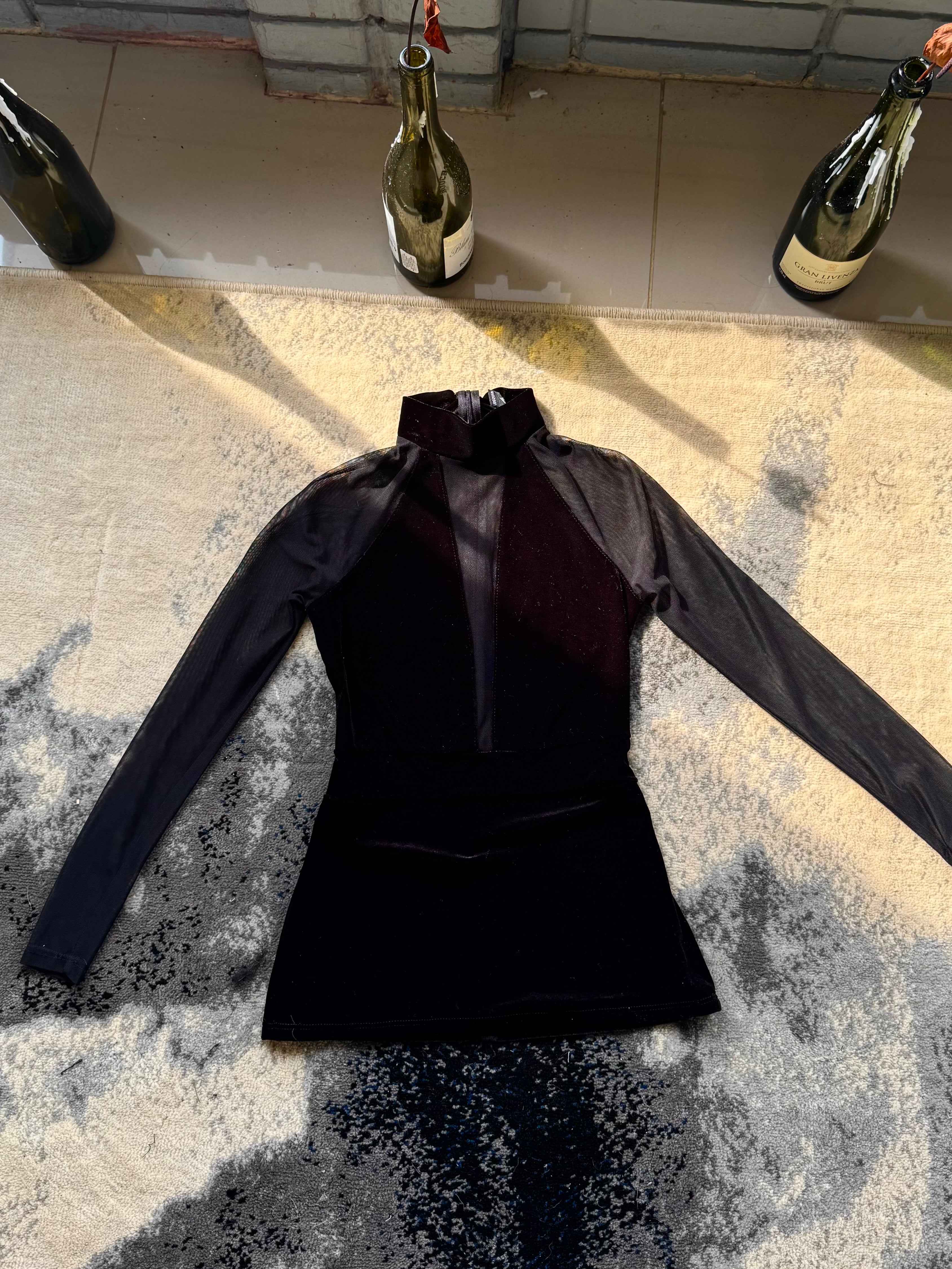 Black velvet top