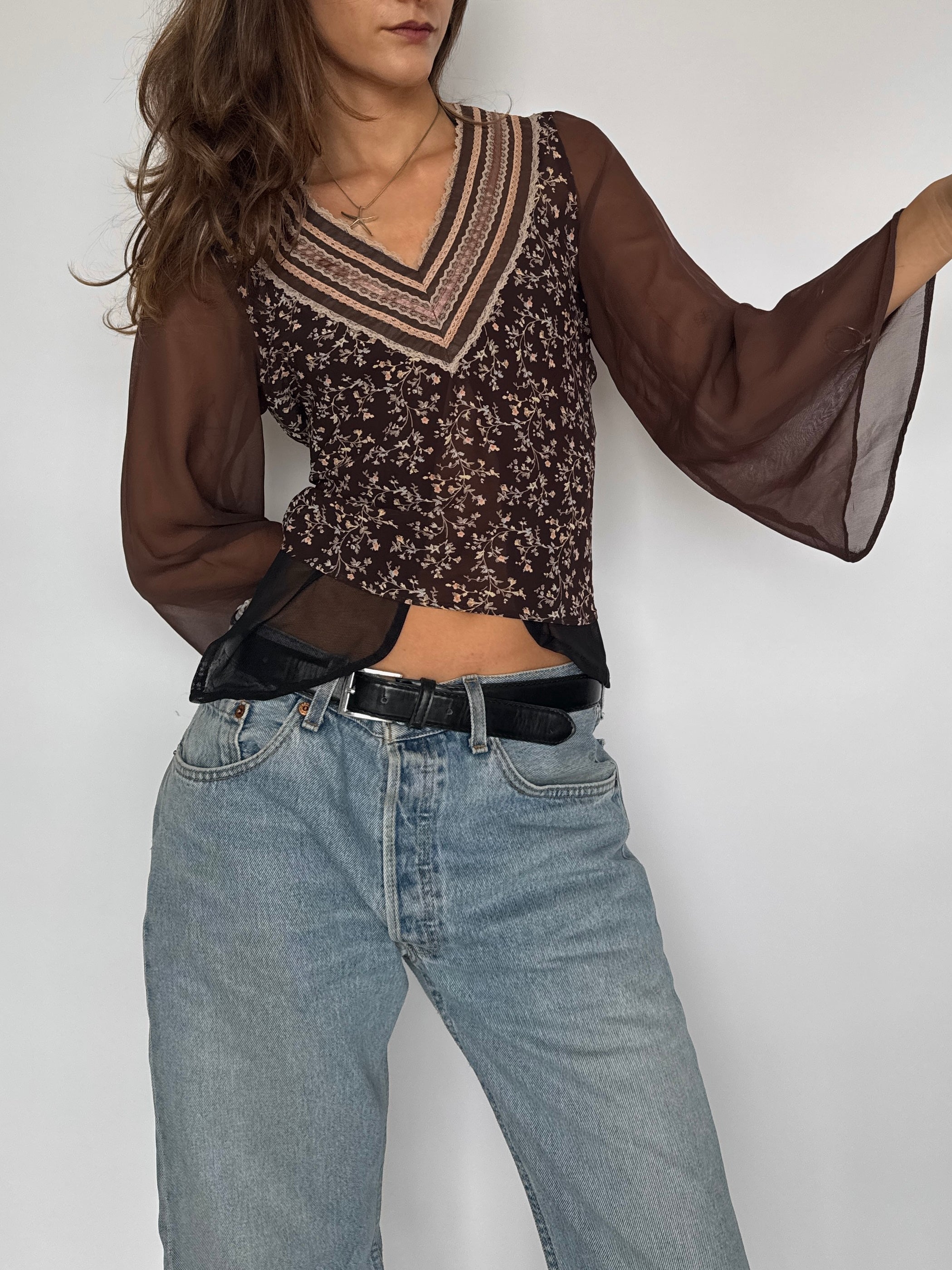 Brown Vintage Top
