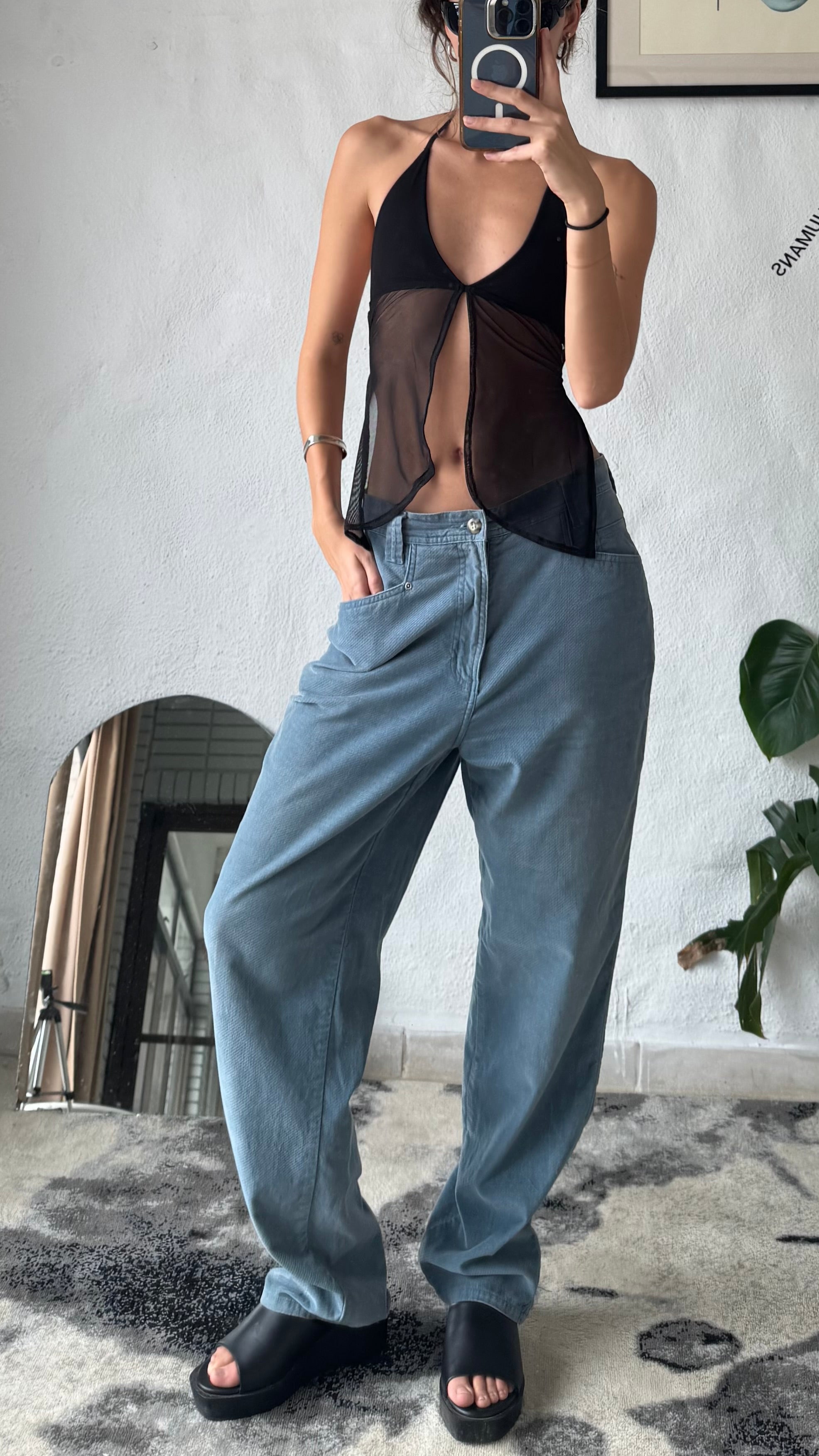 Cherokee turquoise pant
