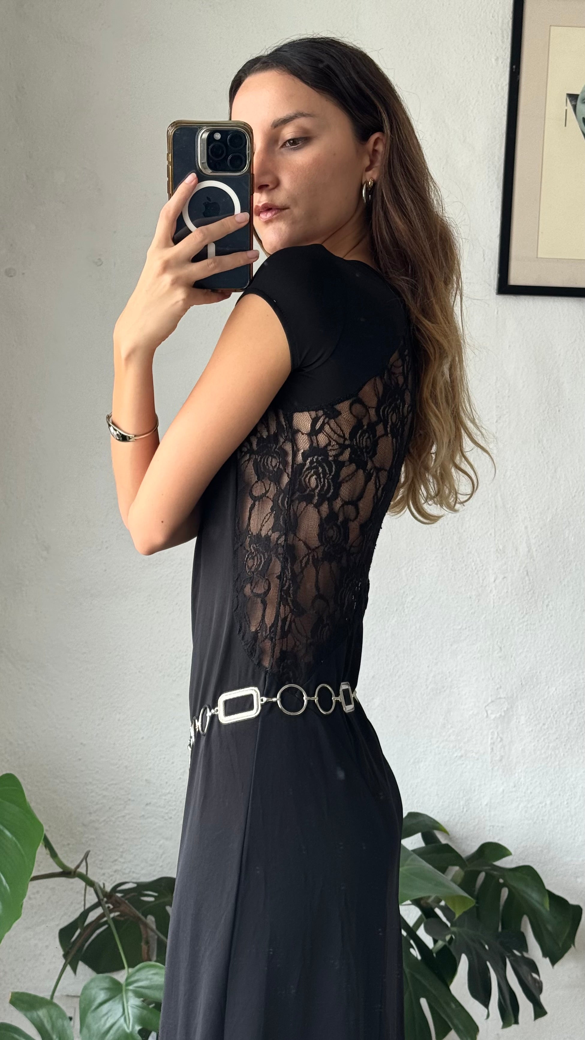Black lace dress