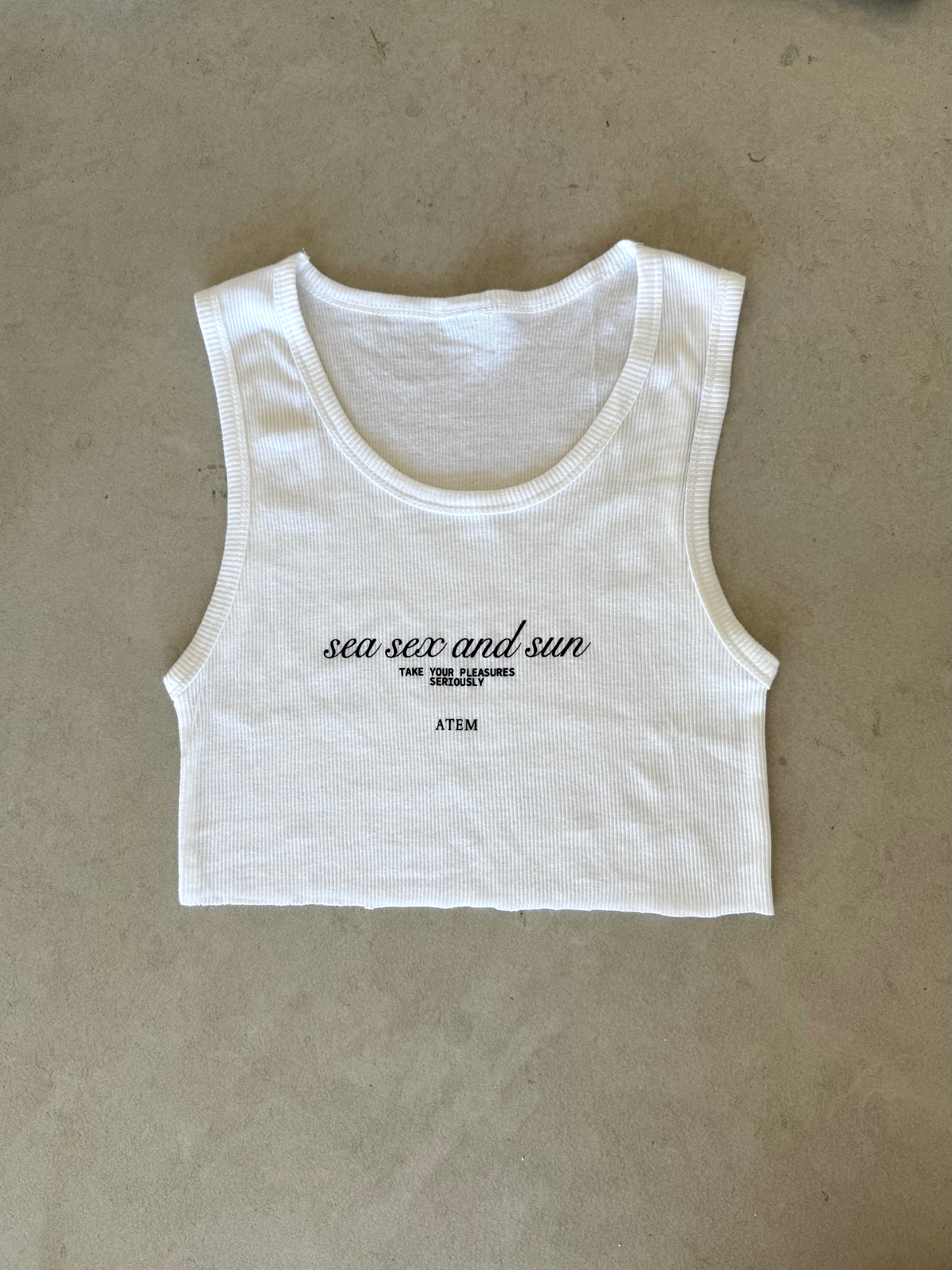 Sea sex & sun tank top