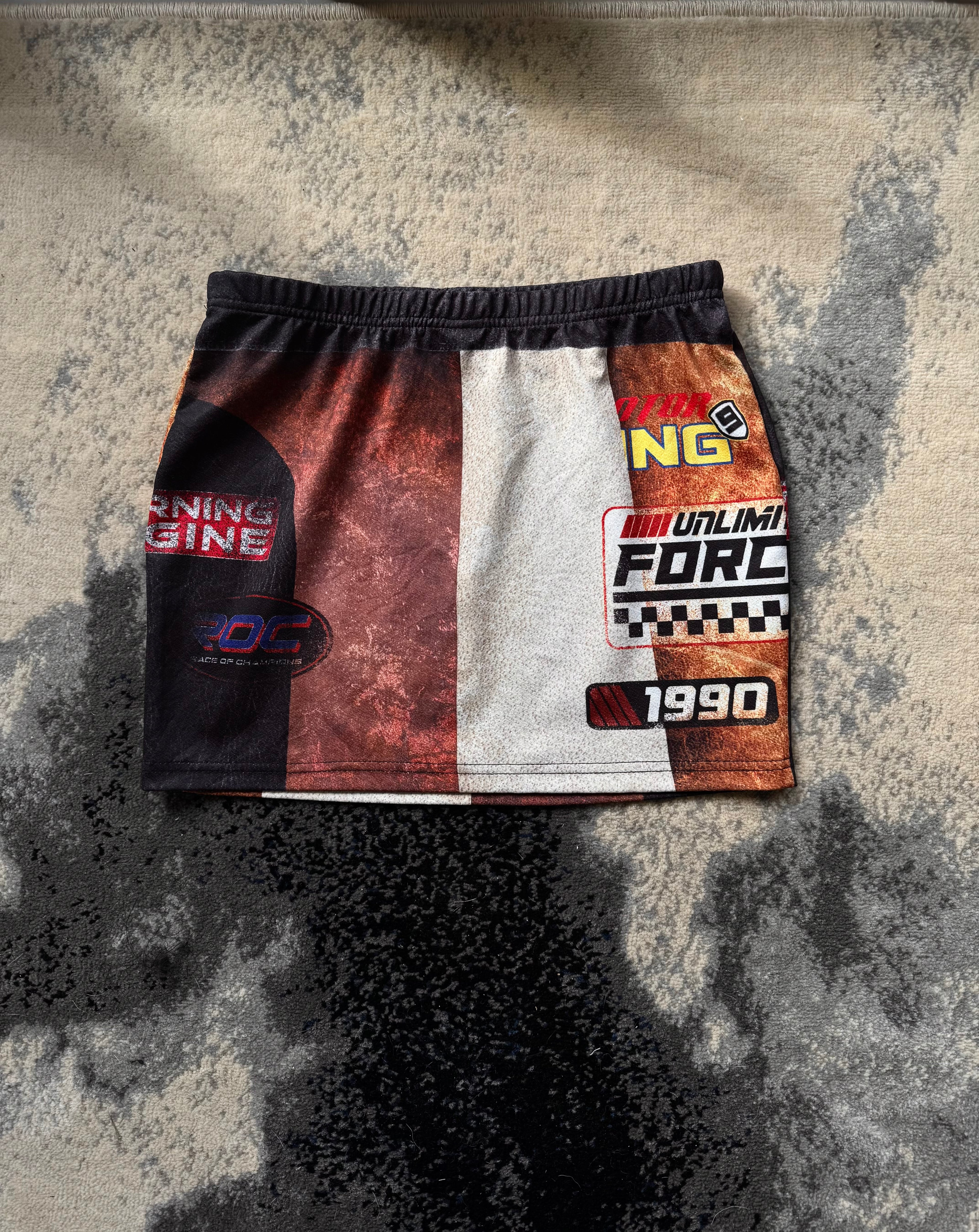Print 1990 mini skirt