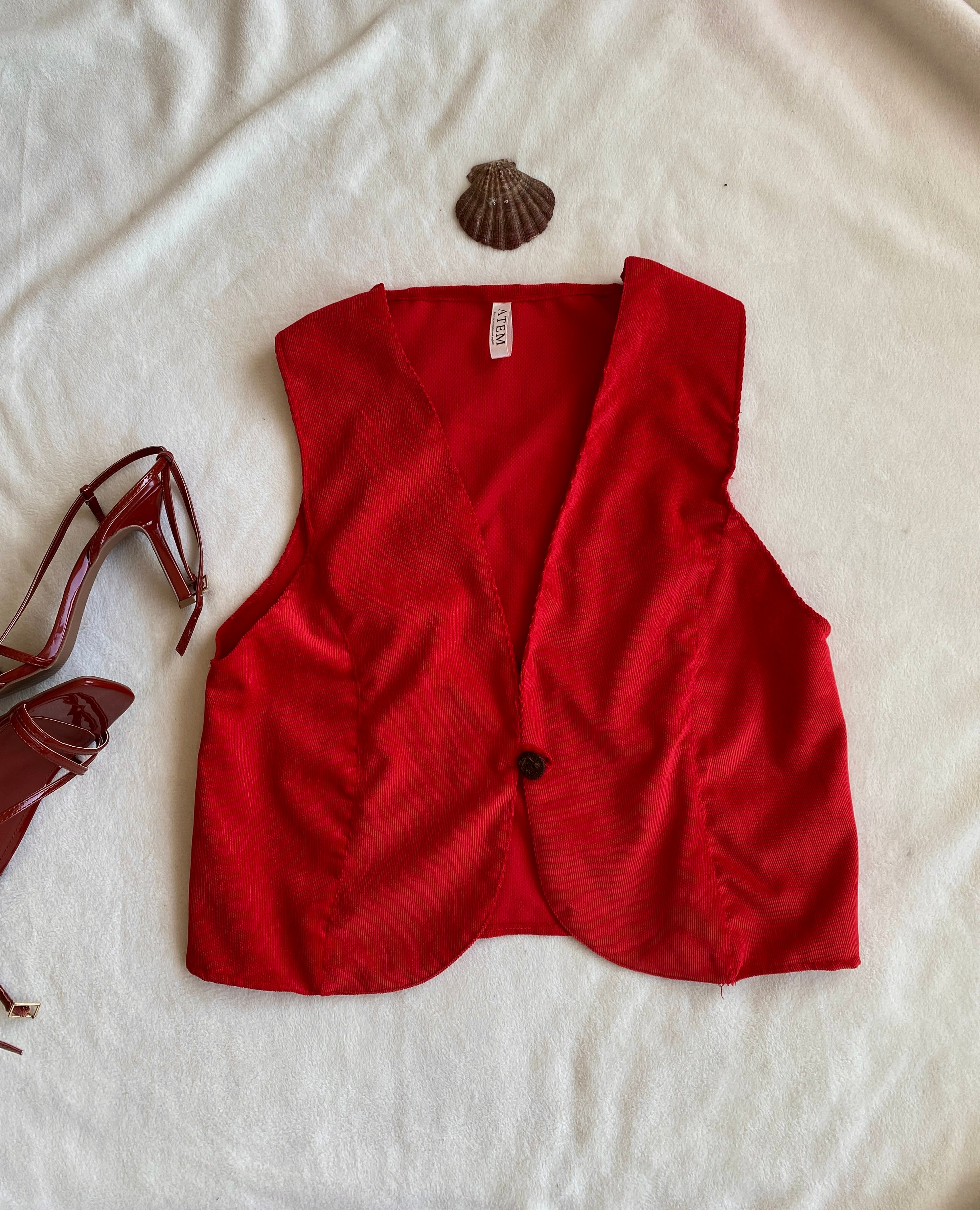 Monday Red Vest