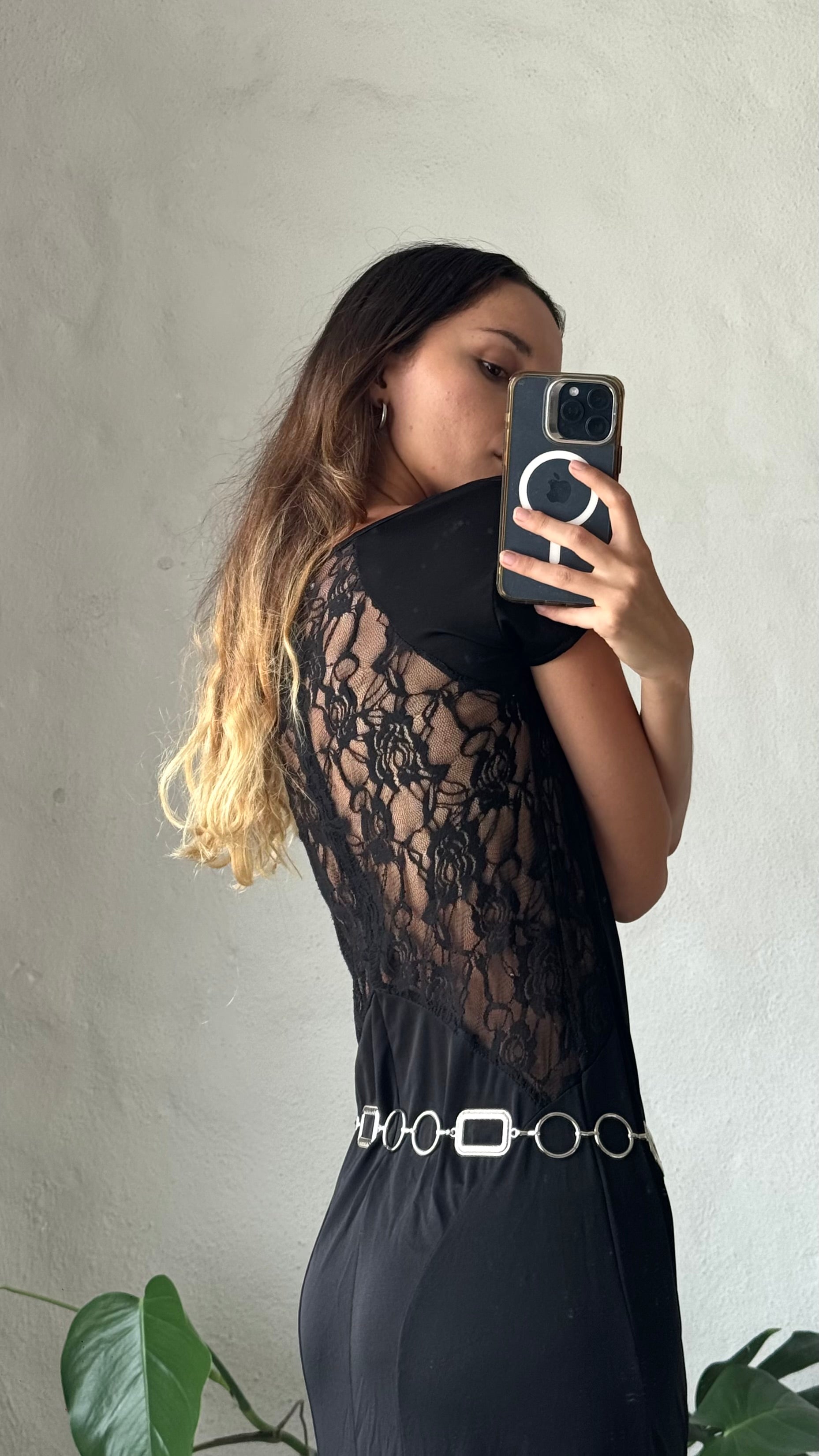 Black lace dress