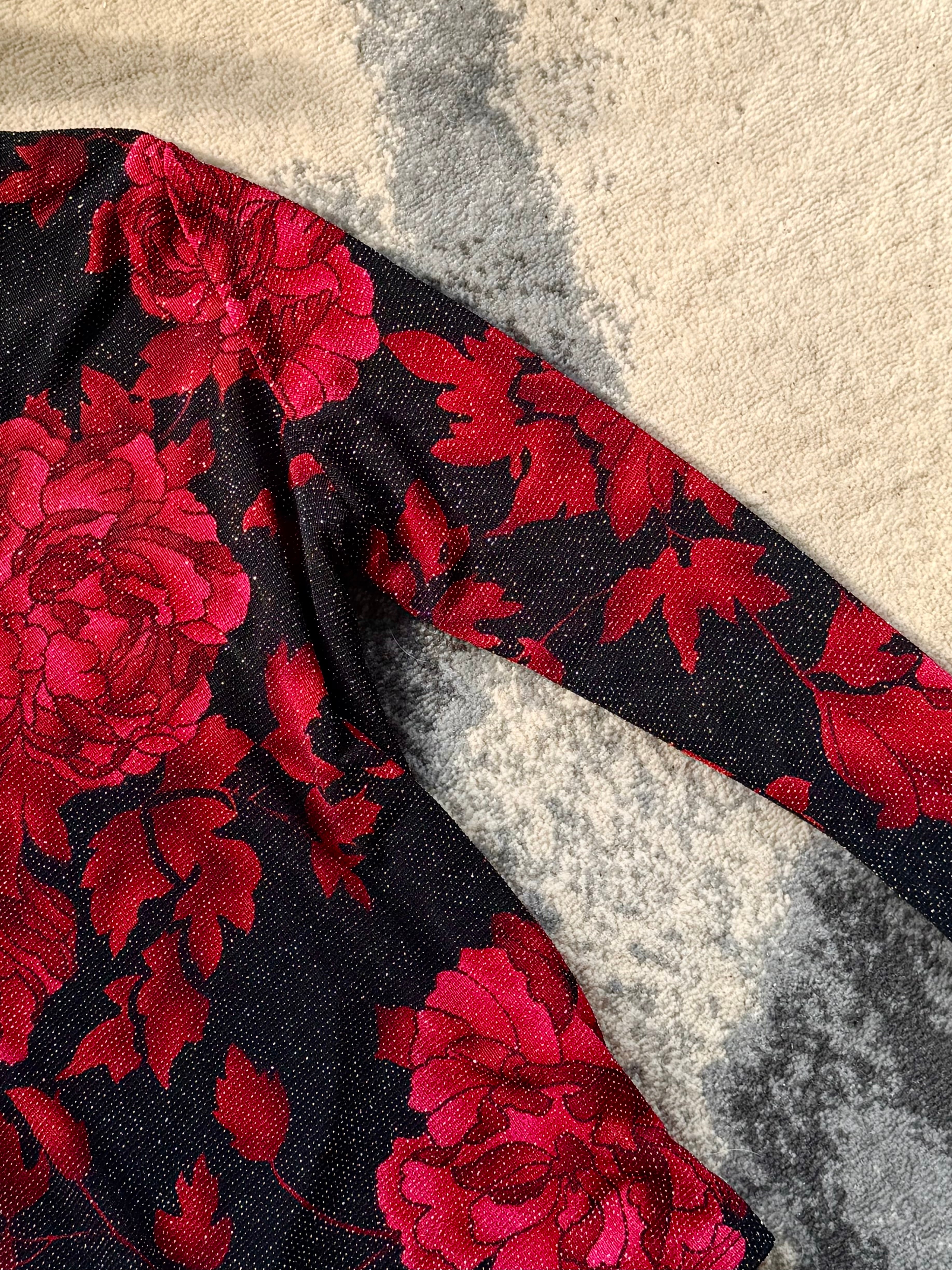 Vintage red flower top
