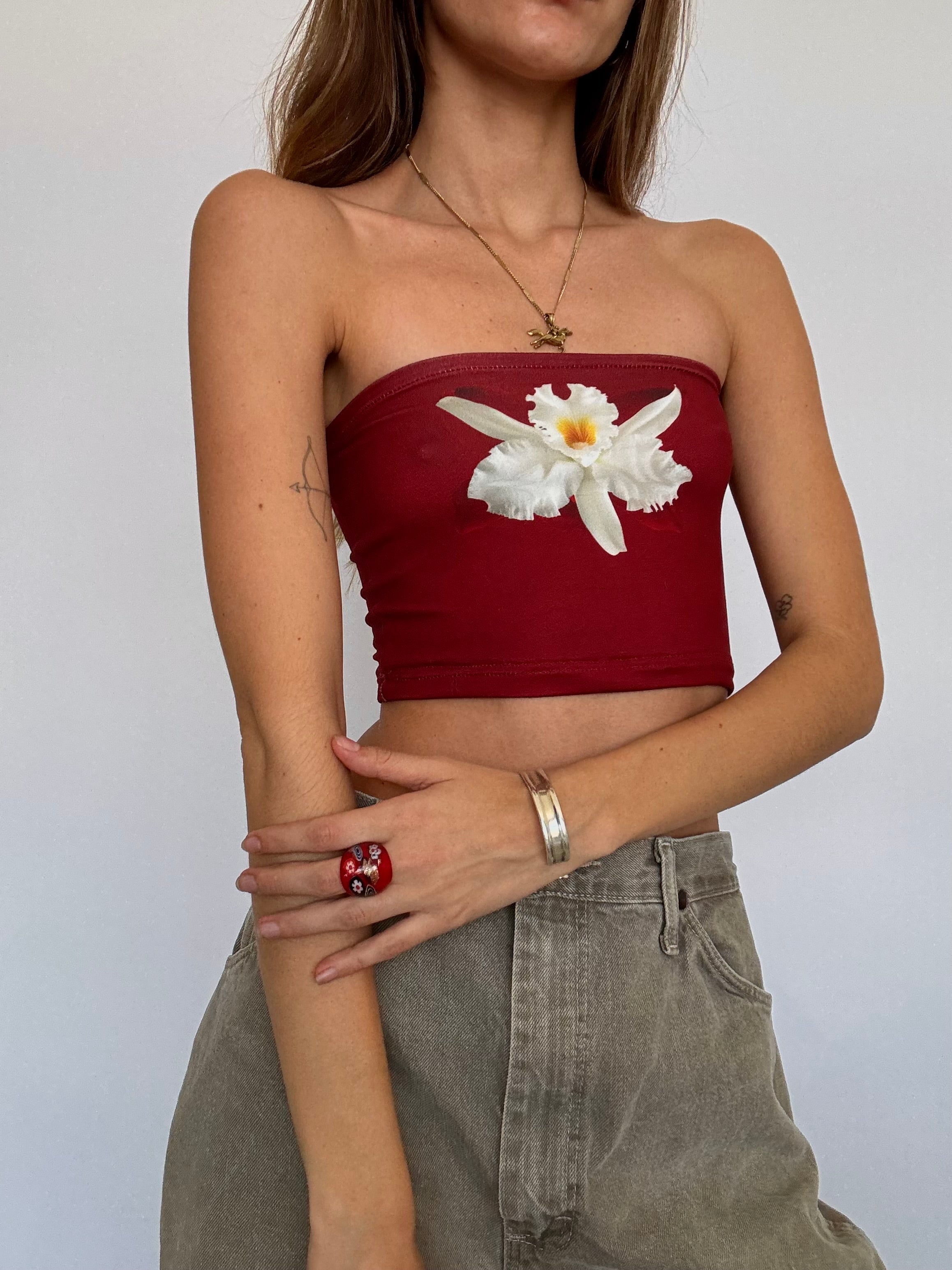 Strapless White Orchid