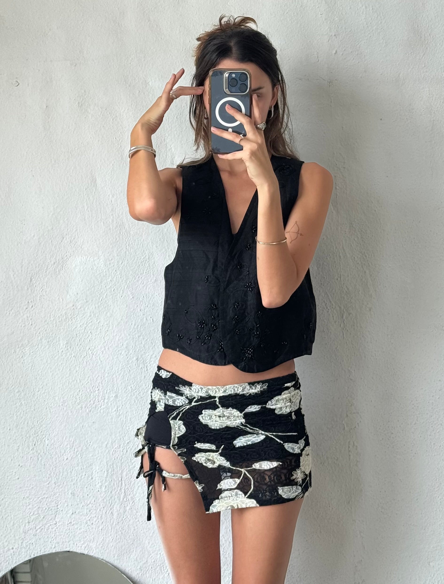 Black vintage Vest