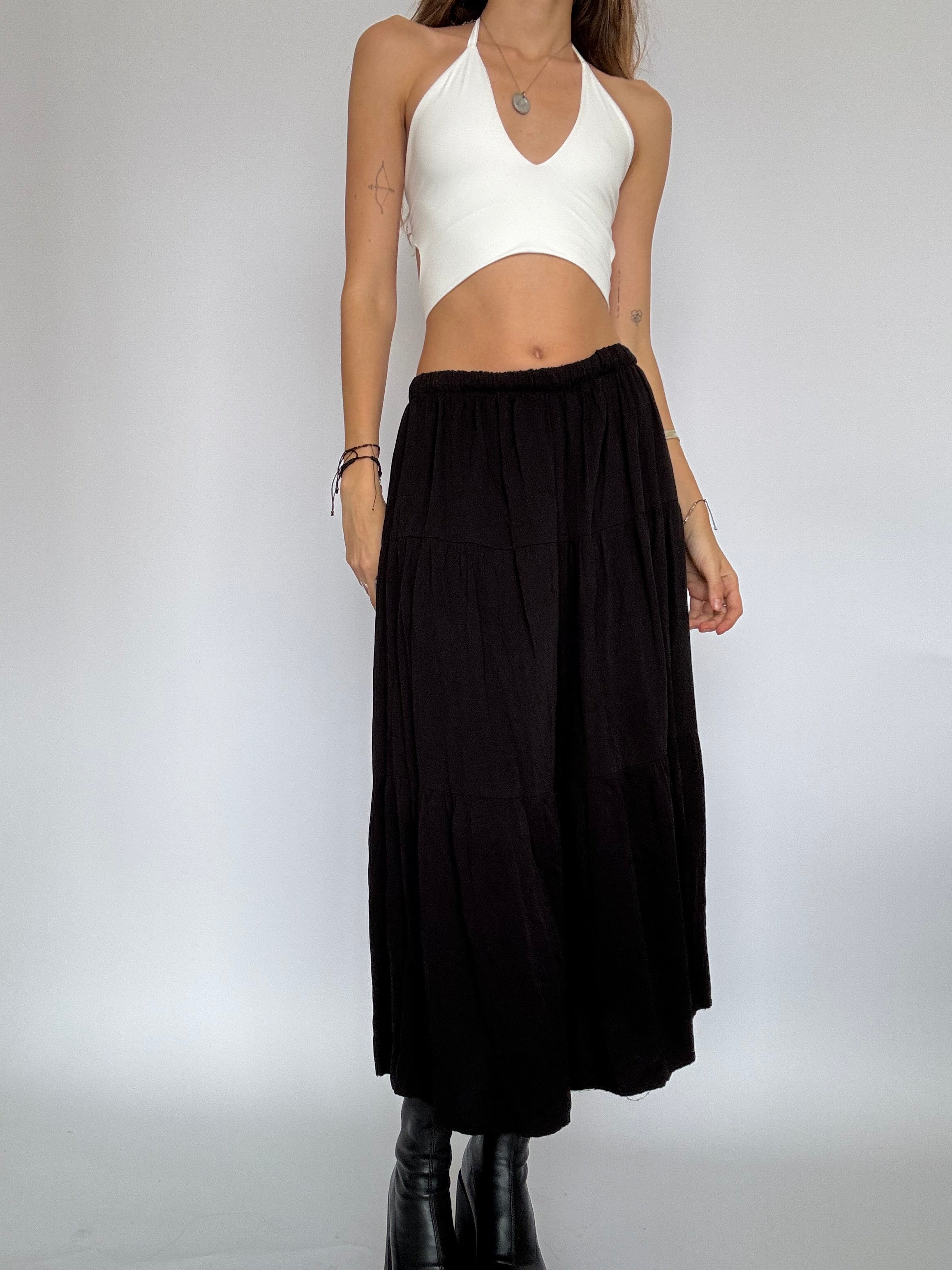 Black maxi skirt