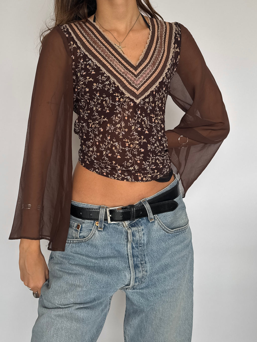 Brown Vintage Top