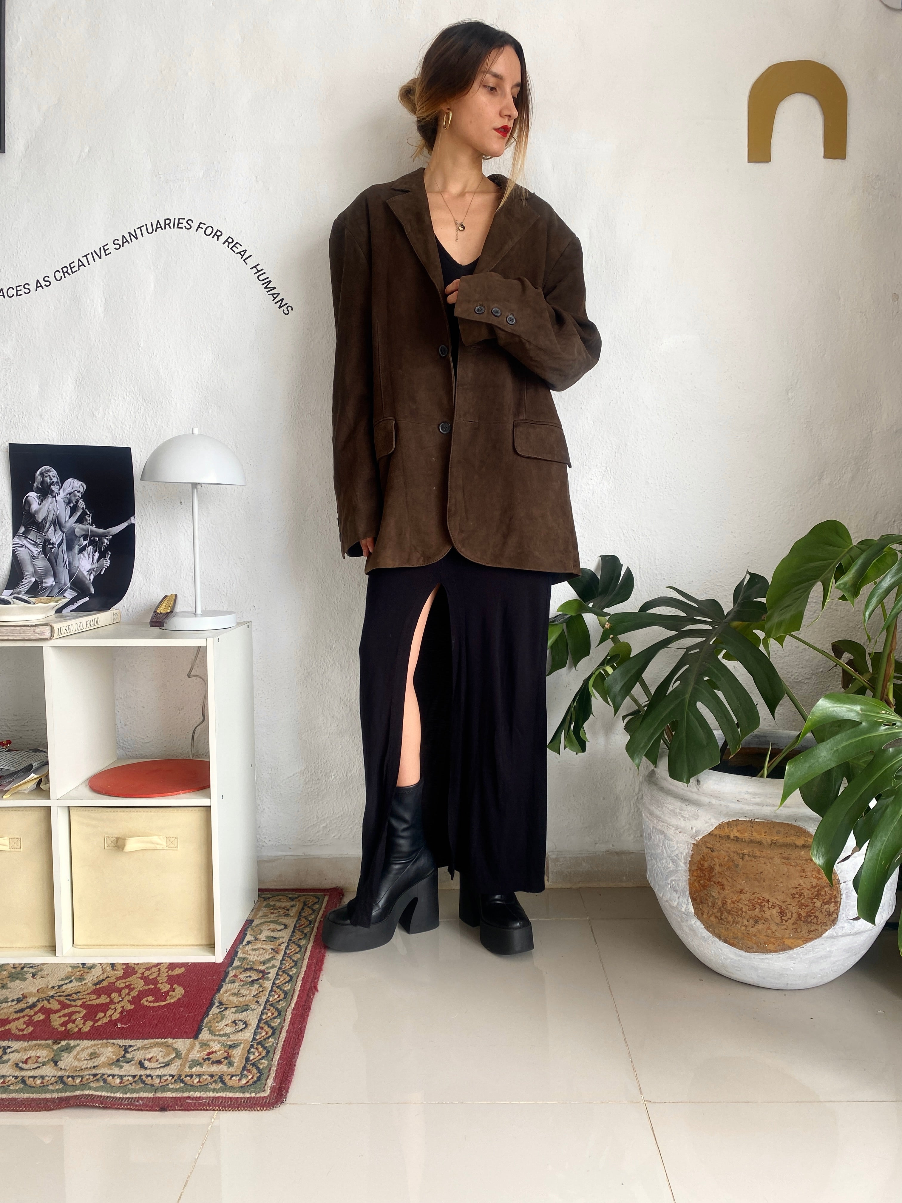 Leather coat